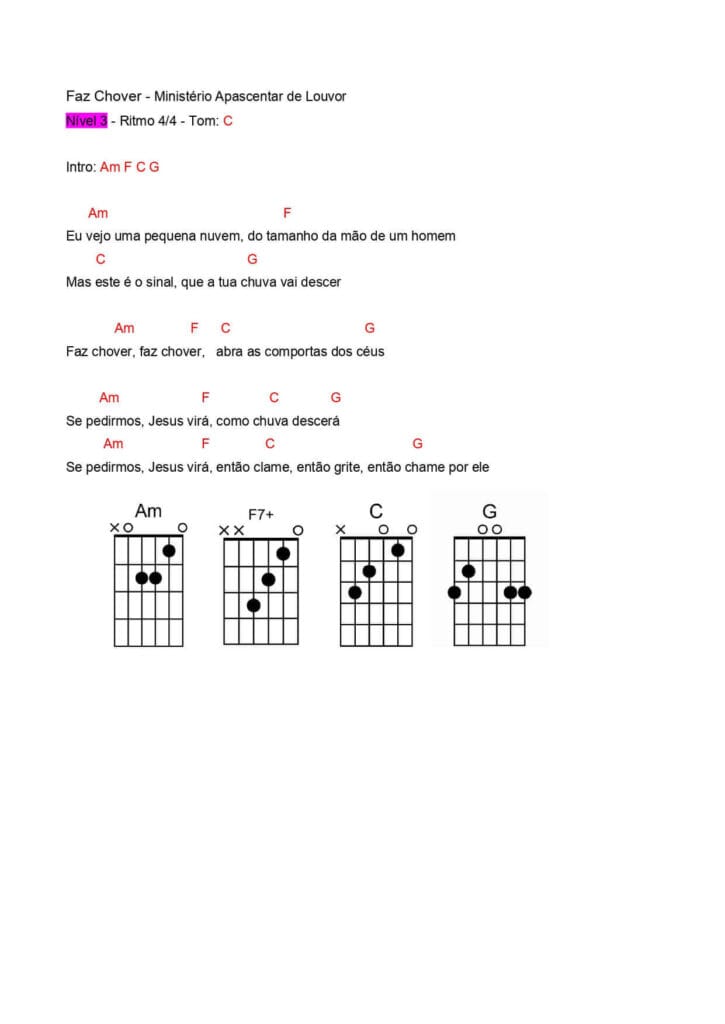 Ebook TOQUE JÁ - 50 Louvores Fáceis CIFRA 4