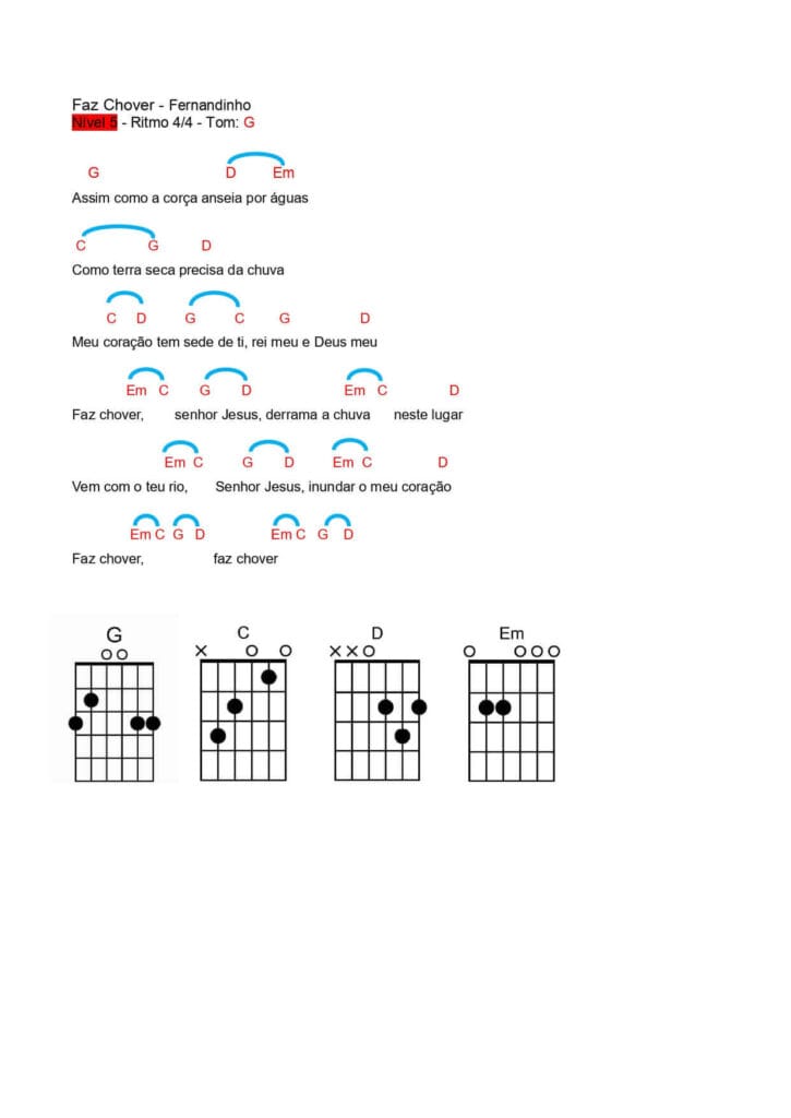 Ebook TOQUE JÁ - 50 Louvores Fáceis CIFRA 5